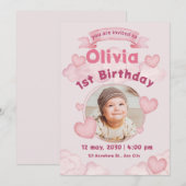 Schattigee kinderverjaardag kaart (Voorkant / Achterkant)