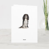 Schattigee King Charles Cavalier hondenverjaardag Kaart (Achterkant)
