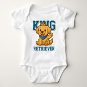 Schattigee King Golden Retriever Unisex Man Vrouw  Romper (Voorkant)