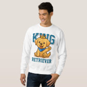 Schattigee King Golden Retriever Unisex Man Vrouw Trui (Voorkant volledig)