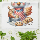 Schattigee kip bakken koekjes grappig citaat theedoek (Gevouwen)