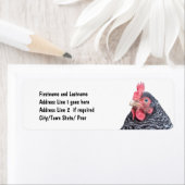 Schattigee kip foto Gepersonaliseerd adres Etiket (Insitu)