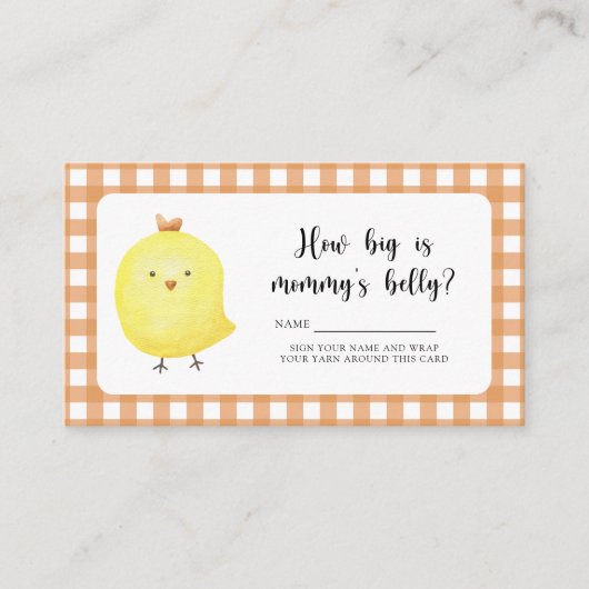 Schattigee kip - Hoe groot is mama's buik Informatiekaartje (Voorkant)