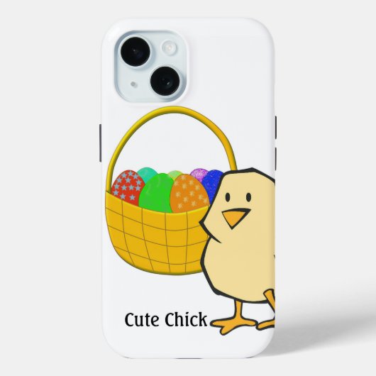 Schattigee kip met paasmand van eieren Case-Mate iPhone case (Achterkant)