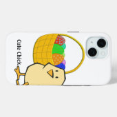 Schattigee kip met paasmand van eieren Case-Mate iPhone case (Achterkant (horizontaal))