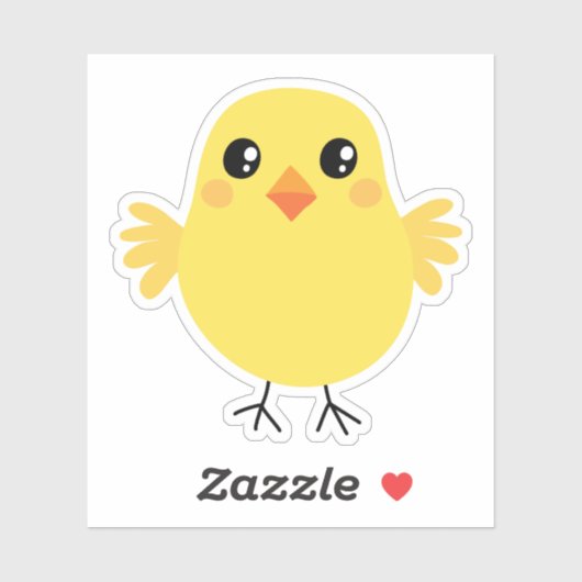 Schattigee kip sticker (Vel)