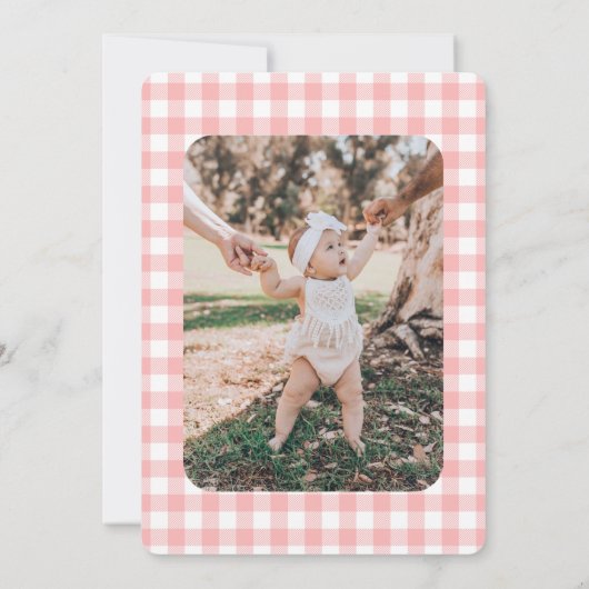 Schattigee kip verjaardagsfoto bedankkaart kaart (Achterkant)