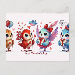 Schattigee kip wenst u een fijne Valentijnsdag Briefkaart
