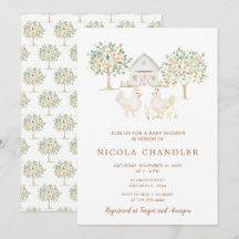 Schattigee kippen Boerderij schuur Baby shower