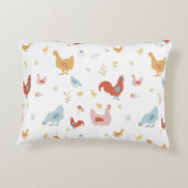 Schattigee kippen en Baby kippen Accent Kussen (Achterkant)