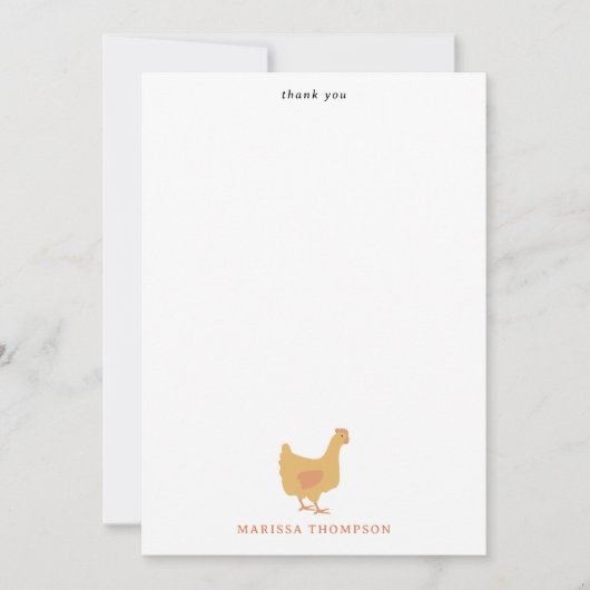 Schattigee kippen en Baby kippen Bedankkaart (Voorkant)