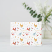 Schattigee kippen en Baby kippen Feestdagenkaart (Staand voorkant)