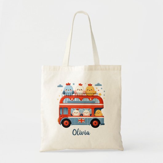 Schattigee kippen en de Londense bus Tote Bag (Voorkant)