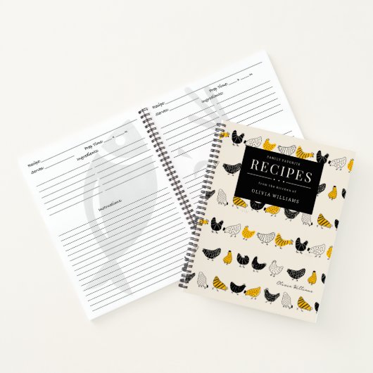 Schattigee kippen Favoriete recepten Familiefoto Notitieboek (Binnen)