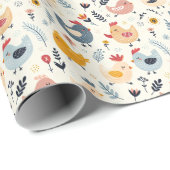 Schattigee kippen in het Boerderij Cadeaupapier (Rol Hoek)