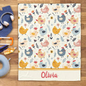 Schattigee Kippen in het Boerderij Gepersonaliseer Fleece Deken