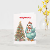 Schattigee kippen kerst Kaart (Gele Bloem)