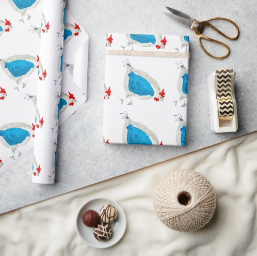 Schattigee kippen waterverf Art Cadeaupapier (Crafts)