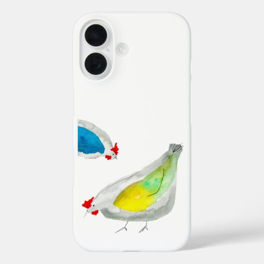 Schattigee kippen waterverf Art Case-Mate iPhone Case (Achterkant)