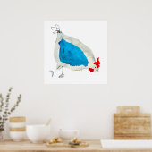 Schattigee kippen waterverf Art Poster (Keuken)