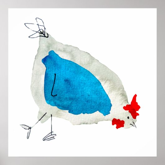 Schattigee kippen waterverf Art Poster (Voorkant)