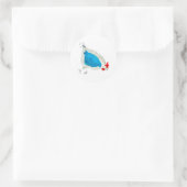 Schattigee kippen waterverf Art Ronde Sticker (Tas)