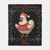 Schattigee kippenfleecedeken fleece deken (Voorkant)