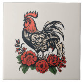 Schattigee kippenliefhebbers Land Tegeltje (Voorkant)