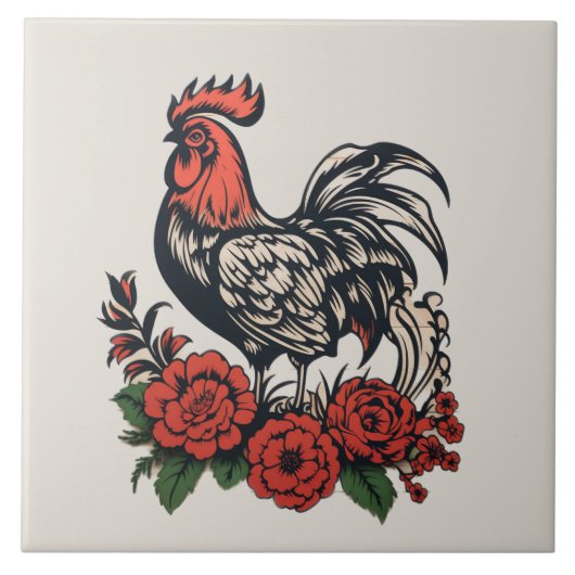 Schattigee kippenliefhebbers Land Tegeltje (Voorkant)