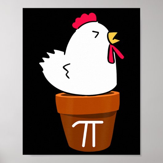 Schattigee Kippot Pie Funny Wiskunde Pun Pi Symboo Poster (Voorkant)