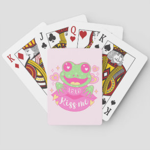 Schattigee Kiss Me Frog - Xoxo Pokerkaarten