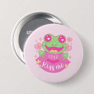 Schattigee Kiss Me Frog - Xoxo Ronde Button 7,6 Cm