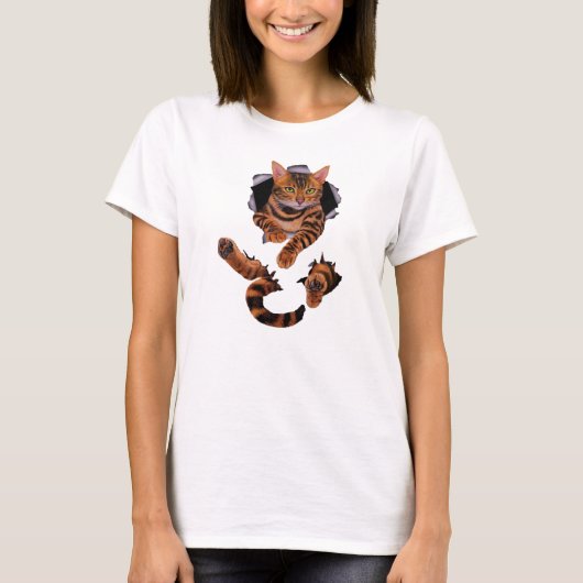 Schattigee Kitte Cat Lovers Gift voor Vriend Graph T-shirt (Voorkant)