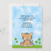 Schattigee Kitten Baby shower Uitnodiging voor Mei (Achterkant)