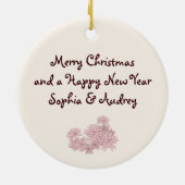 Schattigee Kitten Bunny Dierenvrienden Kinder Kers Keramisch Ornament (Achterkant)