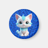 Schattigee Kitten Cartoon 3D Design-38063 Magneet (Voorkant)