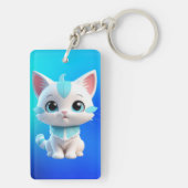 Schattigee Kitten Cartoon 3D Design-38063 Sleutelhanger (achterkant)