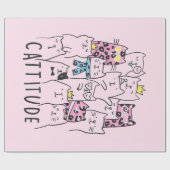 Schattigee kitten cattitude | Kattenliefhebbers ca Cadeaupapier (Vlak)