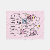 Schattigee kitten cattitude | Kattenliefhebbers ca Fleece Deken (Voorkant (Horizontaal))
