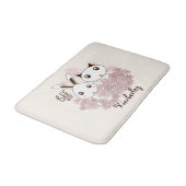 Schattigee Kitten en Bunny Dierenvrienden Meisjes  Badmat (Gekanteld)