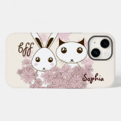 Schattigee Kitten en Bunny Dierenvrienden Meisjes  Case-Mate iPhone Case (Achterkant (horizontaal))