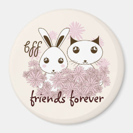 Schattigee Kitten en Bunny Friends Forever Kinder Magneet