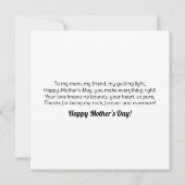 Schattigee kitten en kat mam bloemige Moederdag Kaart (Achterkant)