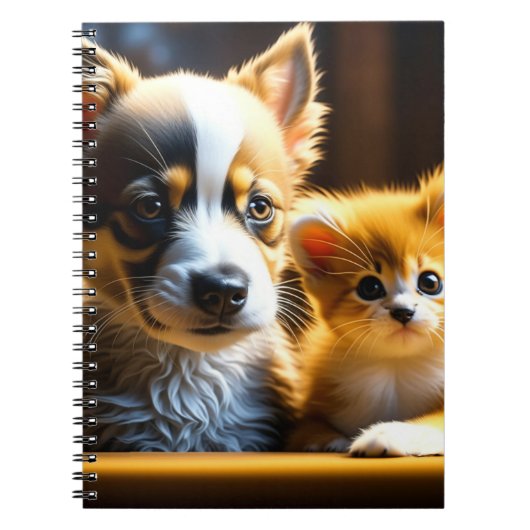 Schattigee kitten en puppy notitieboek (Voorkant)