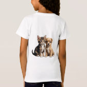 Schattigee kitten en puppy t-shirt (Achterkant)