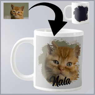 Schattigee Kitten Foto Cat Lover Grunge Specialty  Grote Koffiekop
