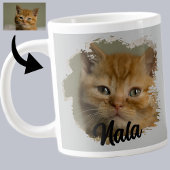 Schattigee Kitten Foto Cat Lover Grunge Specialty  Grote Koffiekop