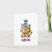 Schattigee Kitten Funny Sweet Cat Cartoon Verjaard Kaart (Voorkant)