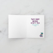 Schattigee Kitten Funny Sweet Cat Cartoon Verjaard Kaart (Binnen)