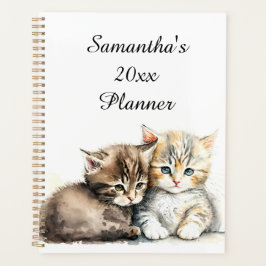 Schattigee kitten gepersonaliseerde planner